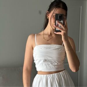 Abercrombie and fitch crop top size small white